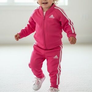 Adidas Kids Bright Pink Joggers